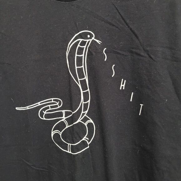 Mens Graphic Snake "shhh" tee shirt - Picture 2 of 3